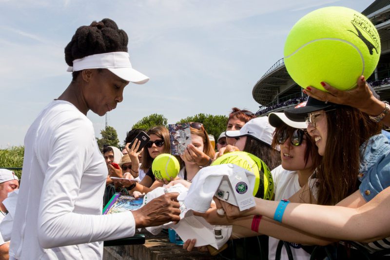 Venus Williams signing autographs [Wimbledon Open]