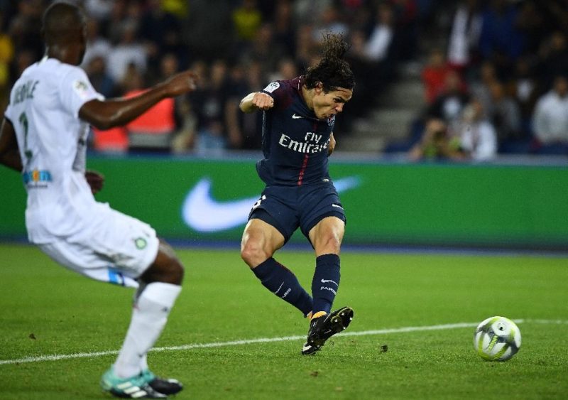 Cavani scores from a close range