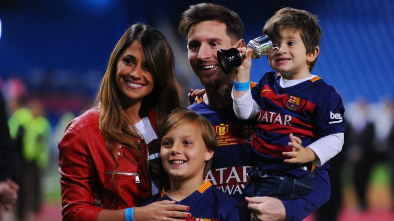 Lionel Messi and his family