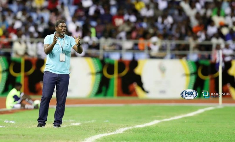 Coach Maxwell Konadu tactically coordinating affairs from the touchline