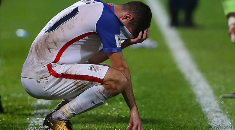 Christian Pulisic of the United States couldn't hold his tears after the referee's whistle