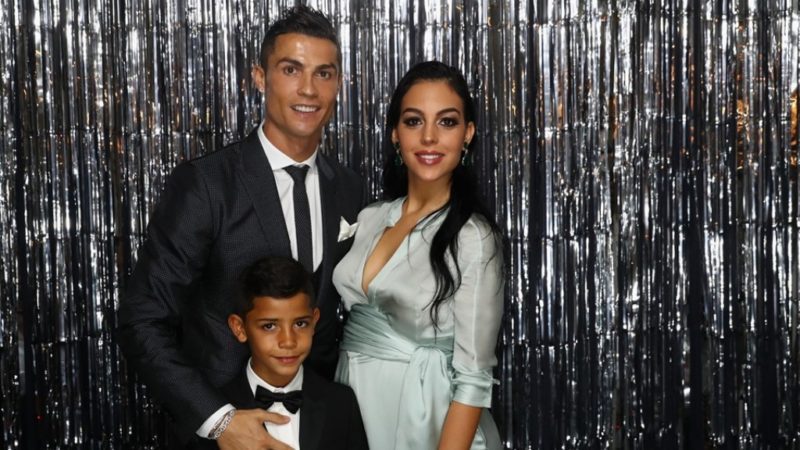 Cristiano Ronaldo, his girlfriend, Georgina Rodriguez and his son Cristiano Ronaldo Jr