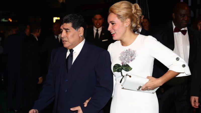 Diego Maradona arrives for The Best FIFA Football Awards