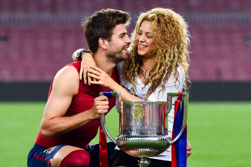 Gerard Pique and Shakira in their love-eyeing pose