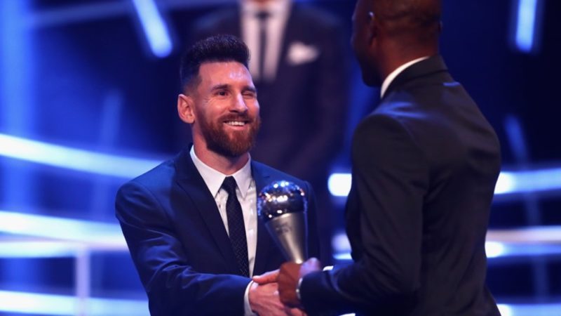 Lionel Messi is awarded in The FIFA Team of The Year