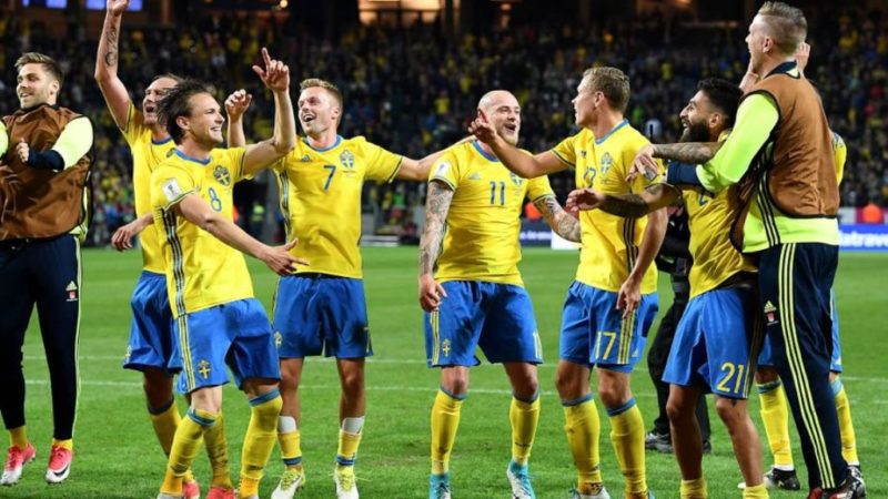 Sweden players celebrates