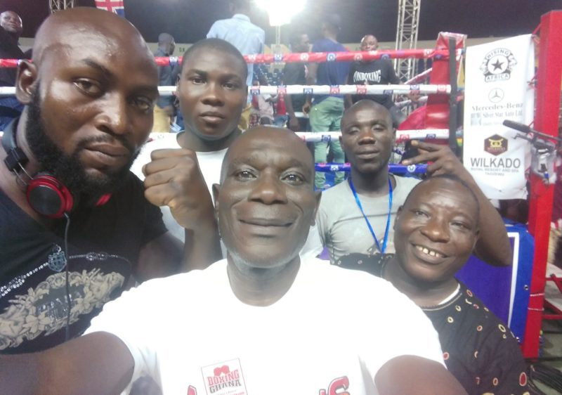 Lartey Harrison takes selfie with sports journalist - Sammy Heywood Okine