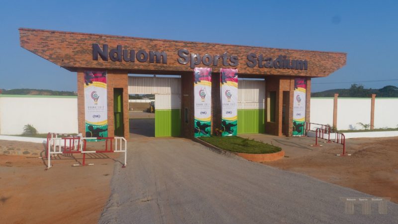 The Nduom Sports Stadium located in Elmina