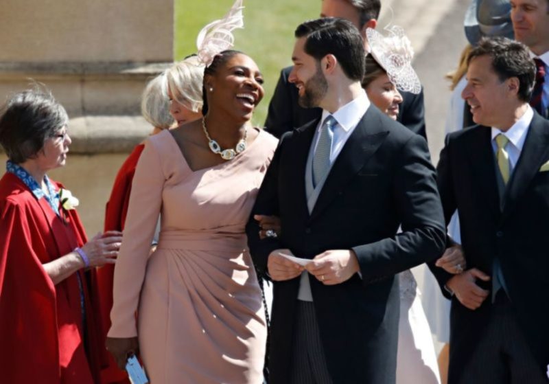 Serena Williams and her husband at the Royal Wedding