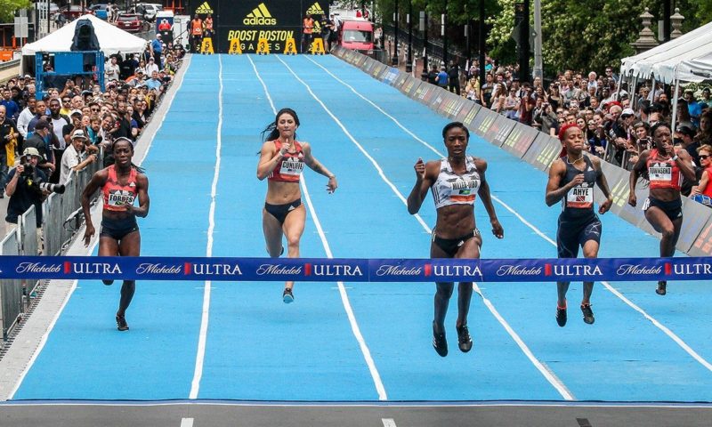 Shaunae Miller-Uibo breaks world 150m best