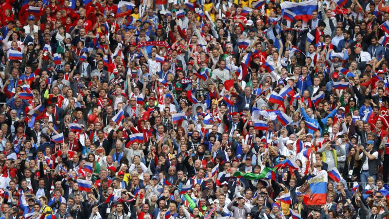 Fans of Russia show their support