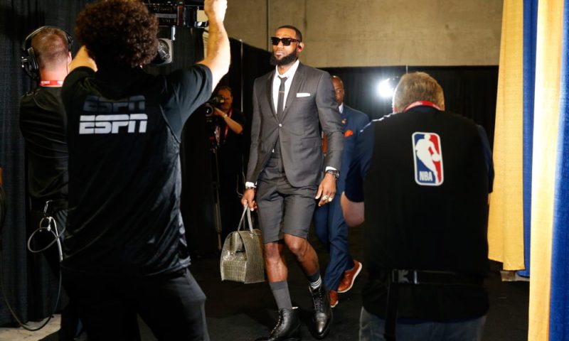 LeBron James wore flawless suit with shorts to NBA Finals