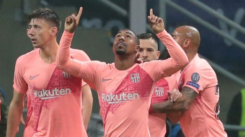 Barcelona's Malcom marked his Champions League debut by scoring