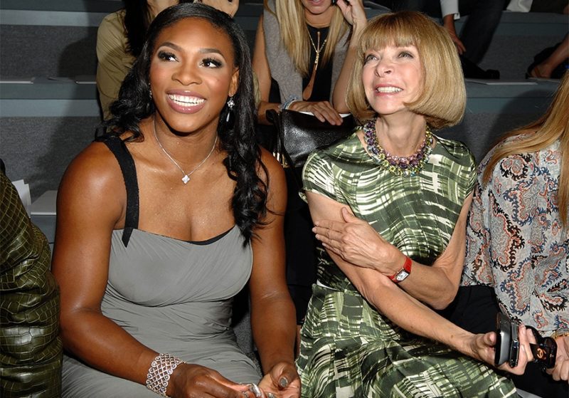Serena Williams with Vogue editor in chief and Condé Nast artistic director Anna Wintour