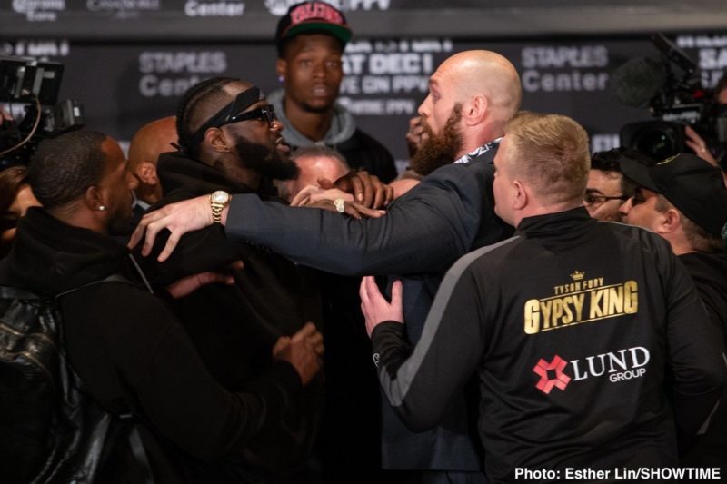 Wilder and Fury clash at weigh-in