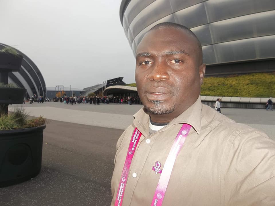 Dela Ahiawor takes a selfie at the SSE Hydro in Glasgow at the 2015 World Artistic Gymnastics Championships
